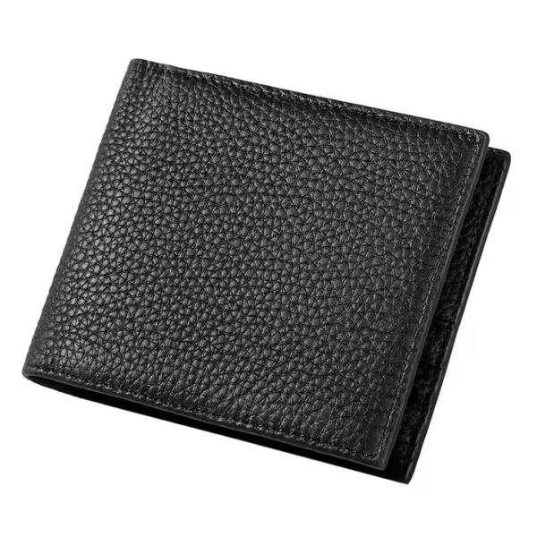 Black Pebble Leather Wallet - Image 2