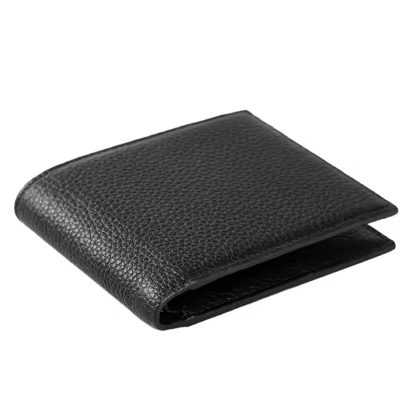 Black Pebble Leather Wallet - Image 3
