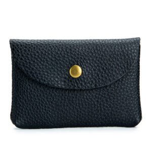 Black Real Leather Coin Purse