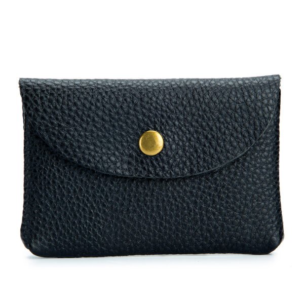 Black Real Leather Coin Purse