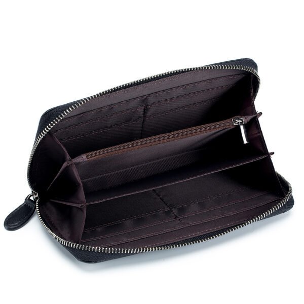 Genuine Leather Women Zip Wallet - Image 4