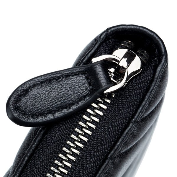 Genuine Leather Women Zip Wallet - Image 5
