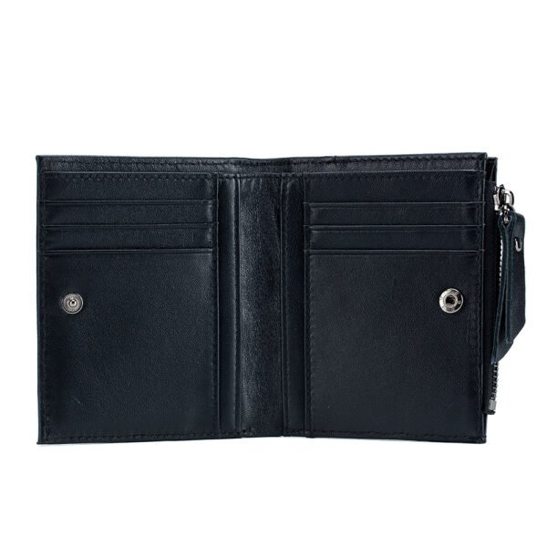 Black Sheepskin RFID Blocking Wallet - Image 4