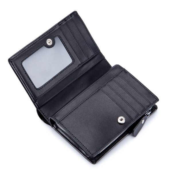 Black Soft Leather Card Holder Wallet - Image 3