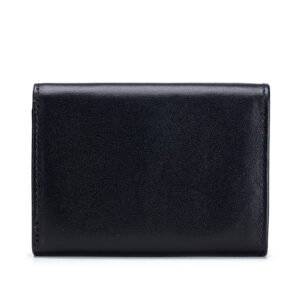 Black Soft Leather Trifold Coin Wallet