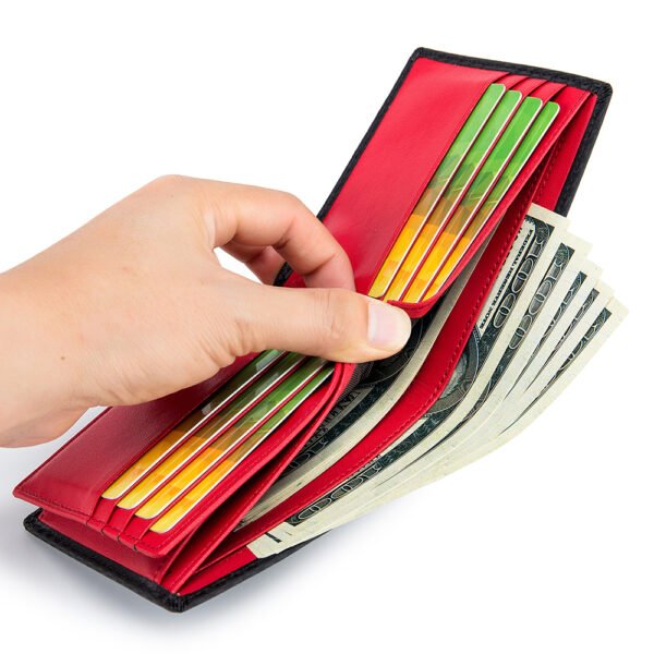Carbon Fiber Leather Coin Pocket Wallet - Image 5