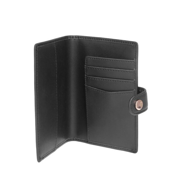 Black Real Leather Passport Holder - Image 3
