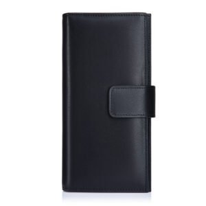 Black Soft Leather Long Wallet