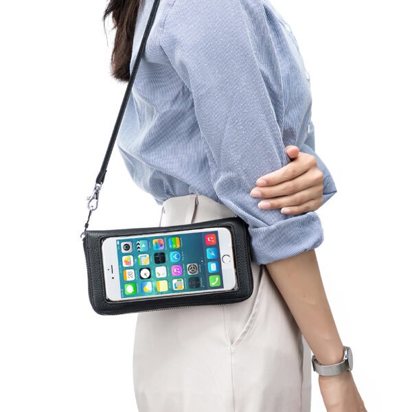 Real Leather Lady Shoulder Strap Wallet - Image 2