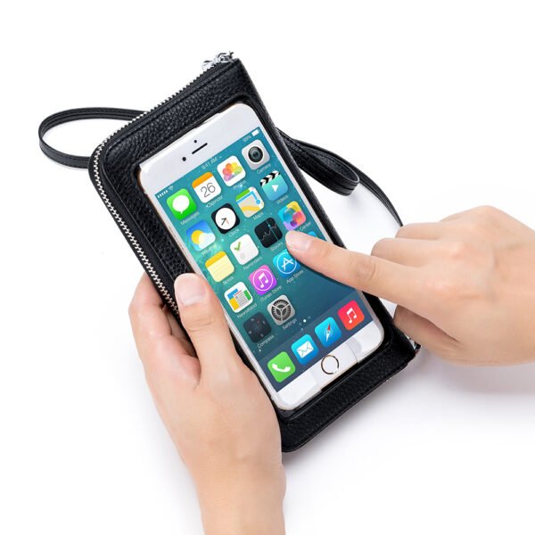 Real Leather Lady Shoulder Strap Wallet - Image 3
