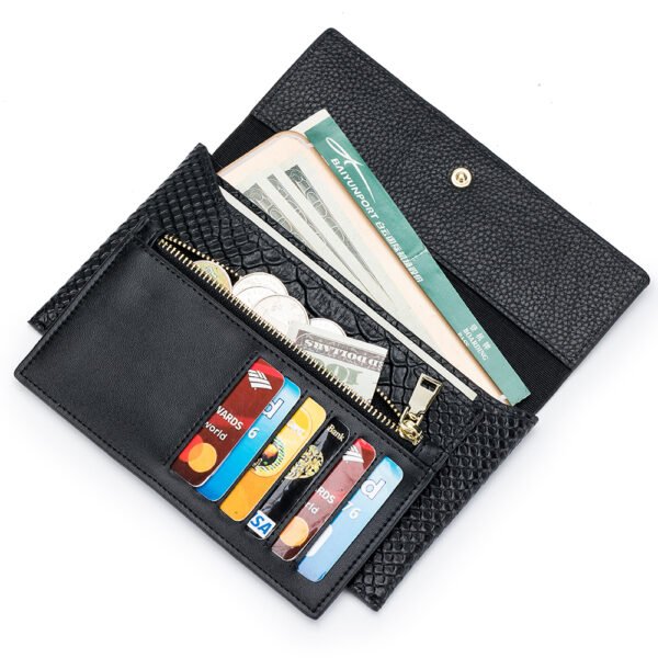 Snake Leather Women Clutch Wallet - Image 4
