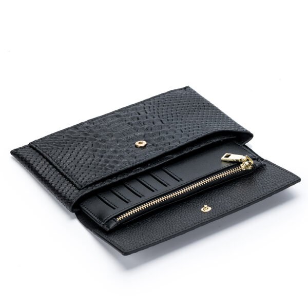 Snake Leather Women Clutch Wallet - Image 3