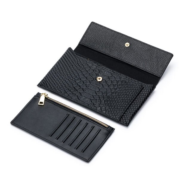 Snake Leather Women Clutch Wallet - Image 2