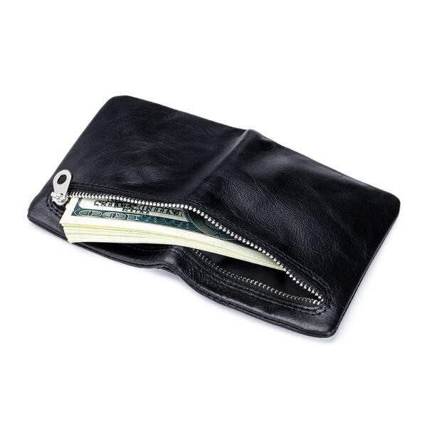 Top Grain Leather Man Short Wallet - Image 3