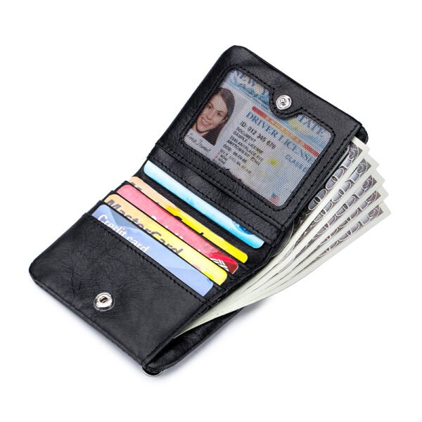 Top Grain Leather Man Short Wallet - Image 4
