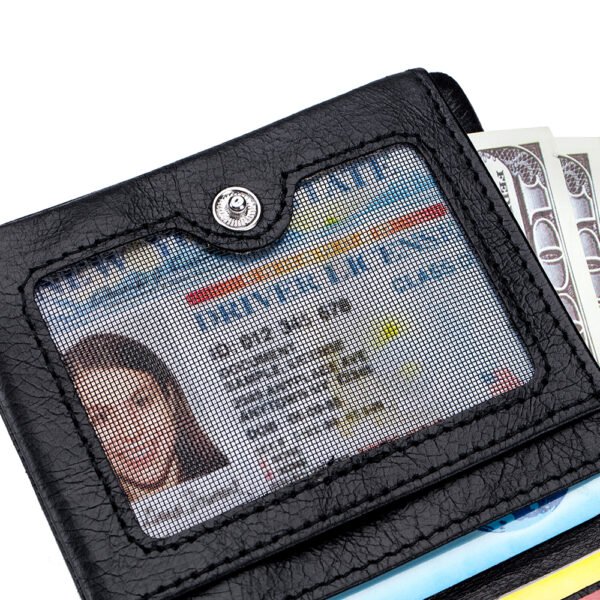 Top Grain Leather Man Short Wallet - Image 5