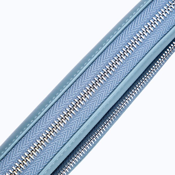 Blue Real Leather Wristlet Wallet - Image 4