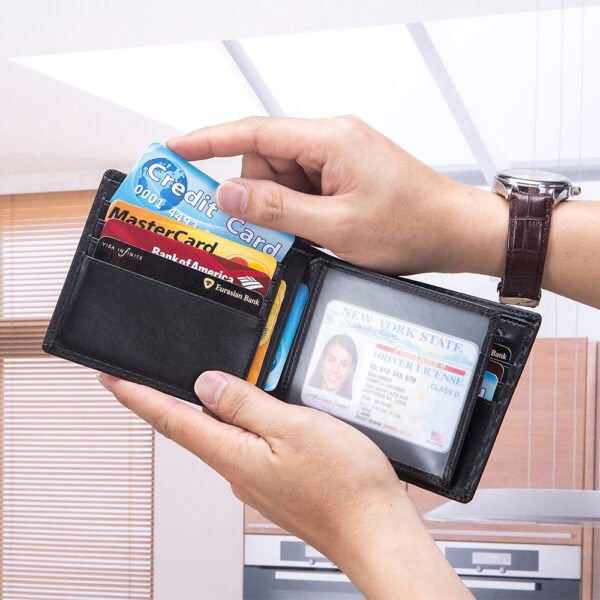 Carbon Fiber Leather Men Wallet - Image 3