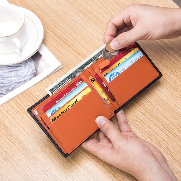 Carbon Fiber Leather Men Wallet - Image 4