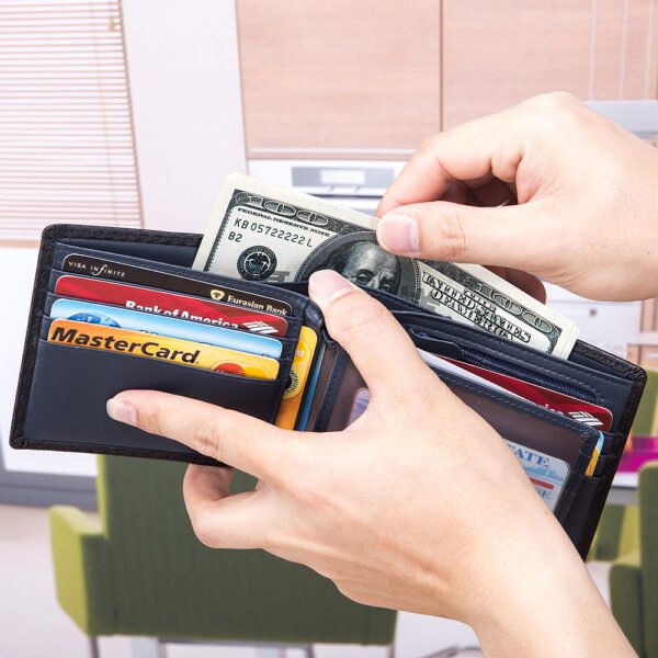 Carbon Fiber Leather Men Wallet - Image 5