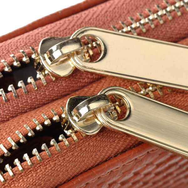 Crocodile Leather Women Long Wallet - Image 5
