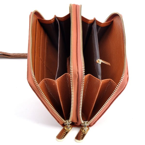 Crocodile Leather Women Long Wallet - Image 4