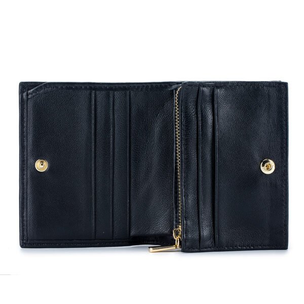 Black Soft Leather Women Coin Purse - Image 3