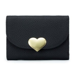 Black Real Leather Coin Purse Wallet