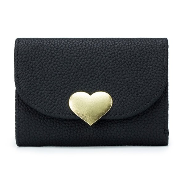 Black Real Leather Coin Purse Wallet