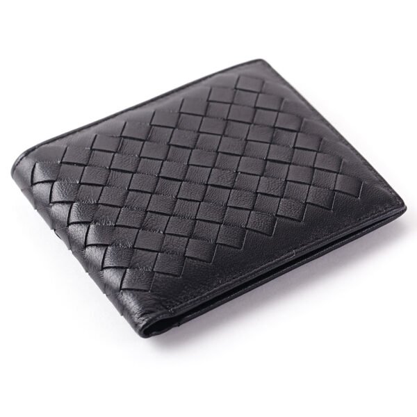 Woven Lambskin Men Short Wallet - Image 3