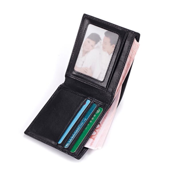 Woven Lambskin Men Short Wallet - Image 4