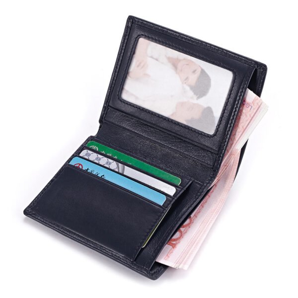 Woven Lambskin Leather Vertical Wallet - Image 2