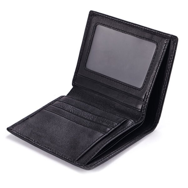 Woven Lambskin Leather Vertical Wallet - Image 3