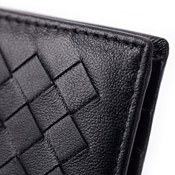 Woven Lambskin Men Short Wallet - Image 5