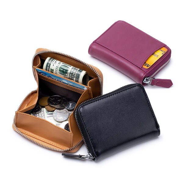 Real Leather Women Zipper Coin Purse - Image 3