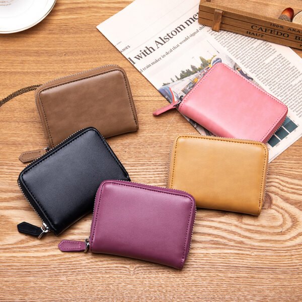 Real Leather Women Zipper Coin Purse - Image 5